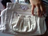 Bolsa de Mão e de Lado (cor creme)